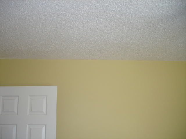 repaired popcorn ceiling